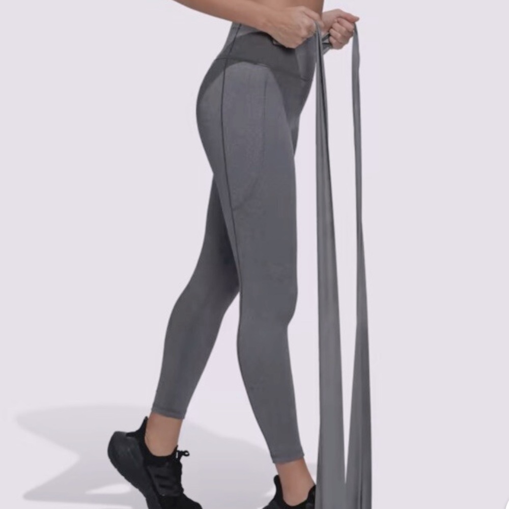 NWT Adidas High Rise Yoga Studio Tight 7/8 in Dark Heather Grey Size XS